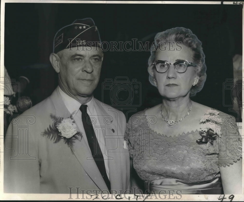 1961 Abraham L. Cohen and Mrs. Eva Amspoker of American Legion Post - Historic Images