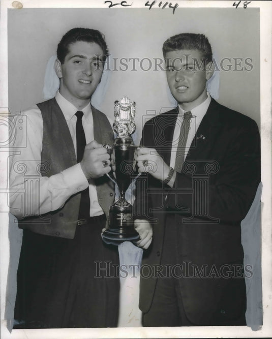 1960 Press Photo Battle of Bands winner "The Jokers"  Edwin Roth & Bob Casse - Historic Images