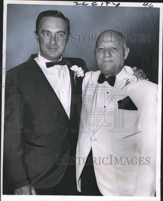1967 Press Photo William A. Monteleone and John Chimera at Hotel Reception Event - Historic Images