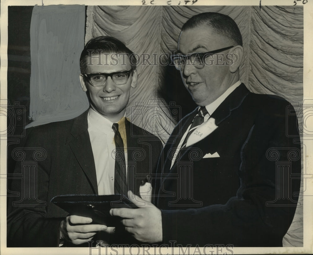 1964 C.C. Clifton receives award presented by Jack W. Savage - Historic Images