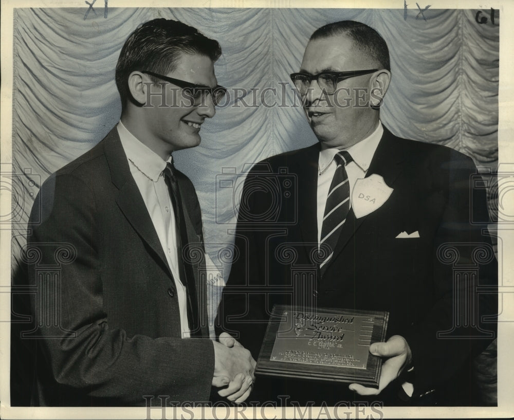 1964 C.C. Clifton receives award presented by Jack W. Savage - Historic Images