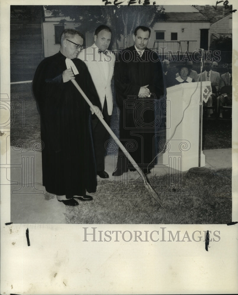 1960 Groundbreaking at Christ Lutheran Church School &amp; Auditorium - Historic Images