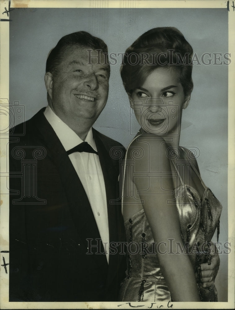 1961 Band Leader Xavier Cugat &amp; Singer Abbe Lane - Historic Images