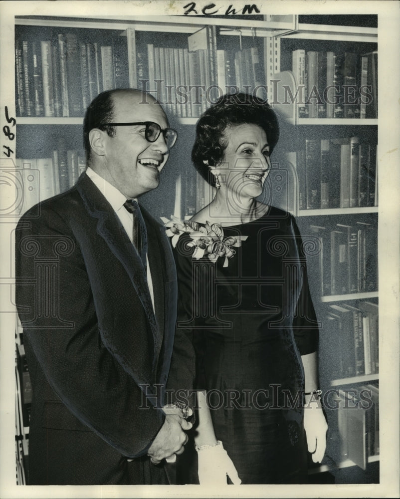 1961 New Orleans Public Library Librarian, Wife at Reception - Historic Images