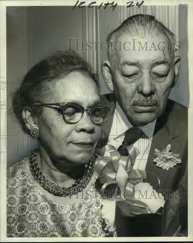 1968 Mr. and Mrs. Louis A Creighton at 50th Wedding Anniversary - Historic Images