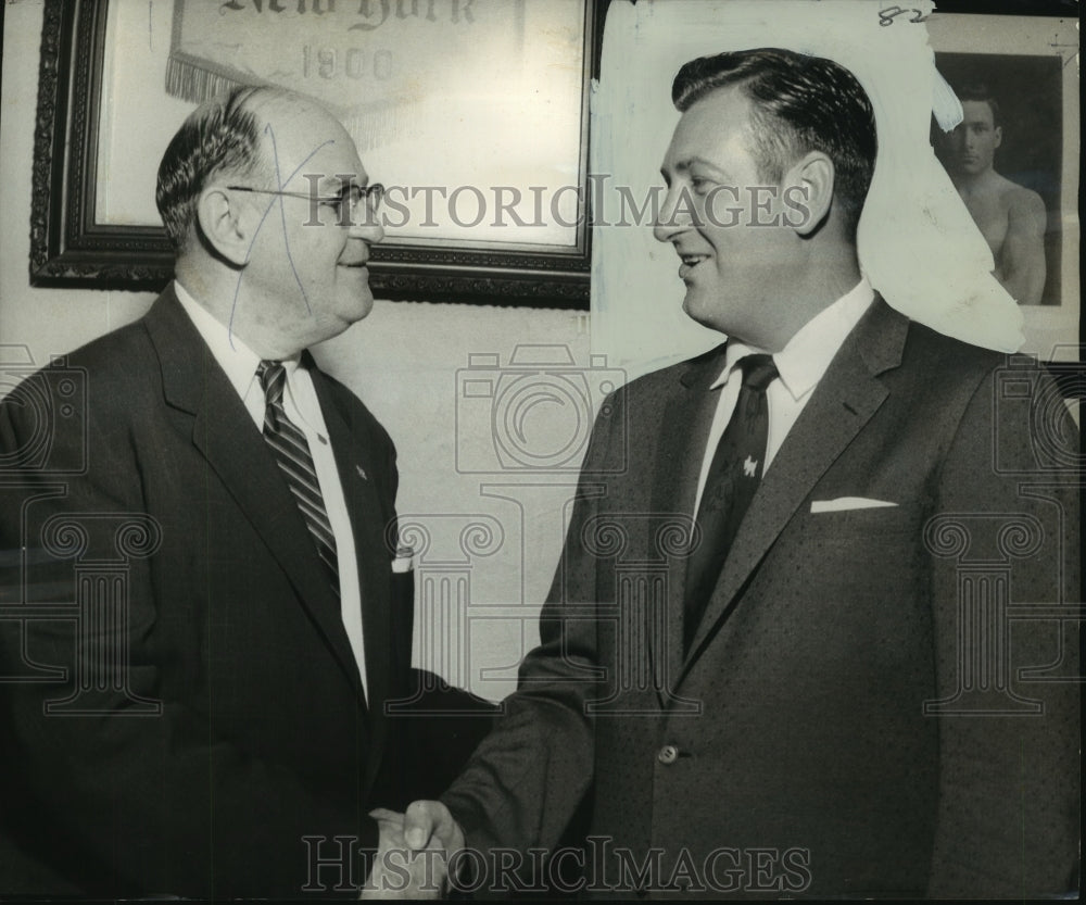 1956 Press Photo Anthony J. Cuccia, President of the &quot;Down the River Club&quot; - Historic Images