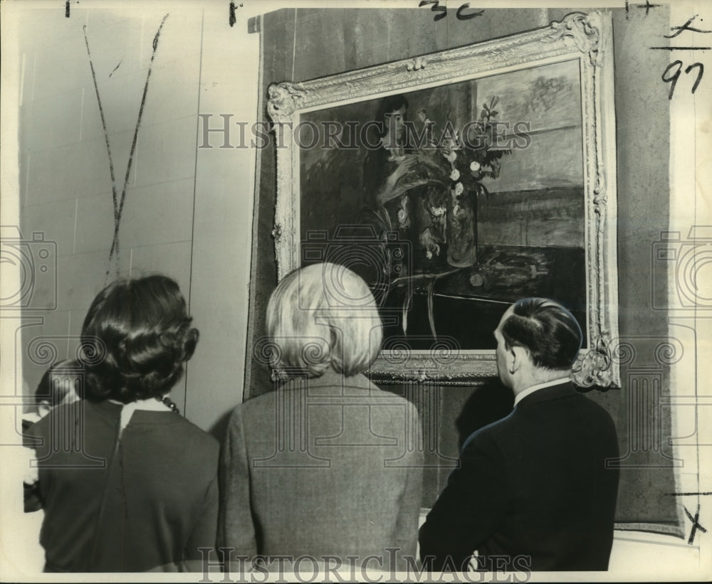 1964  Visitors View Edgar Degas&#39; &quot;Portrait of Estelle Musson&quot; - Historic Images