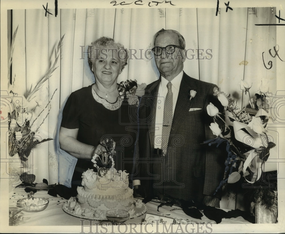 1960 Mr. and Mrs. Severio DiLiberto at 50th Wedding Anniversary - Historic Images