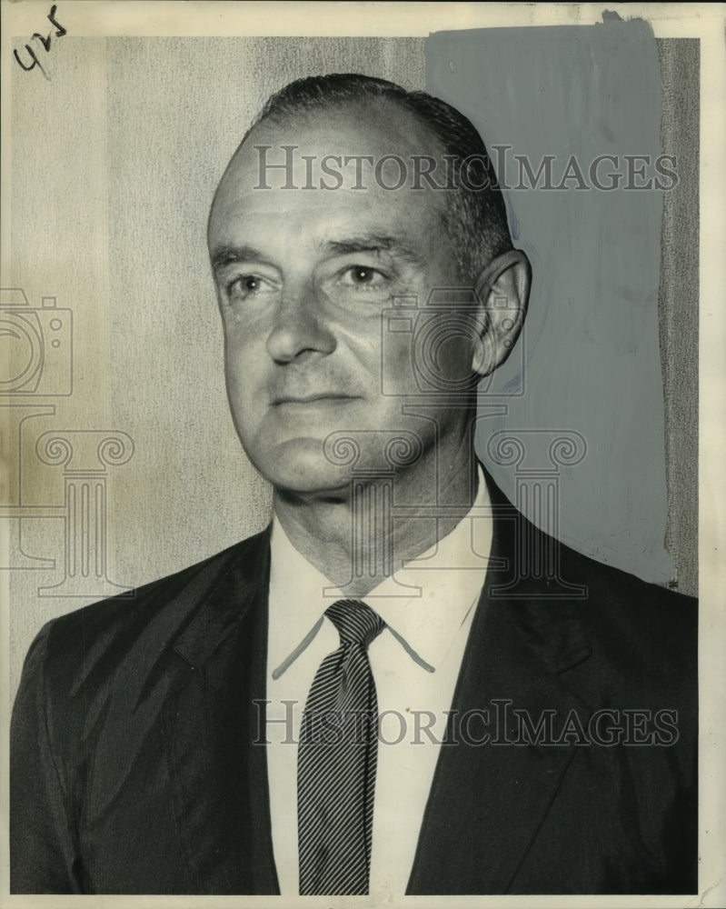 1961 Press Photo Jules de la Vergne, president France Amerique de la Louisiane - Historic Images