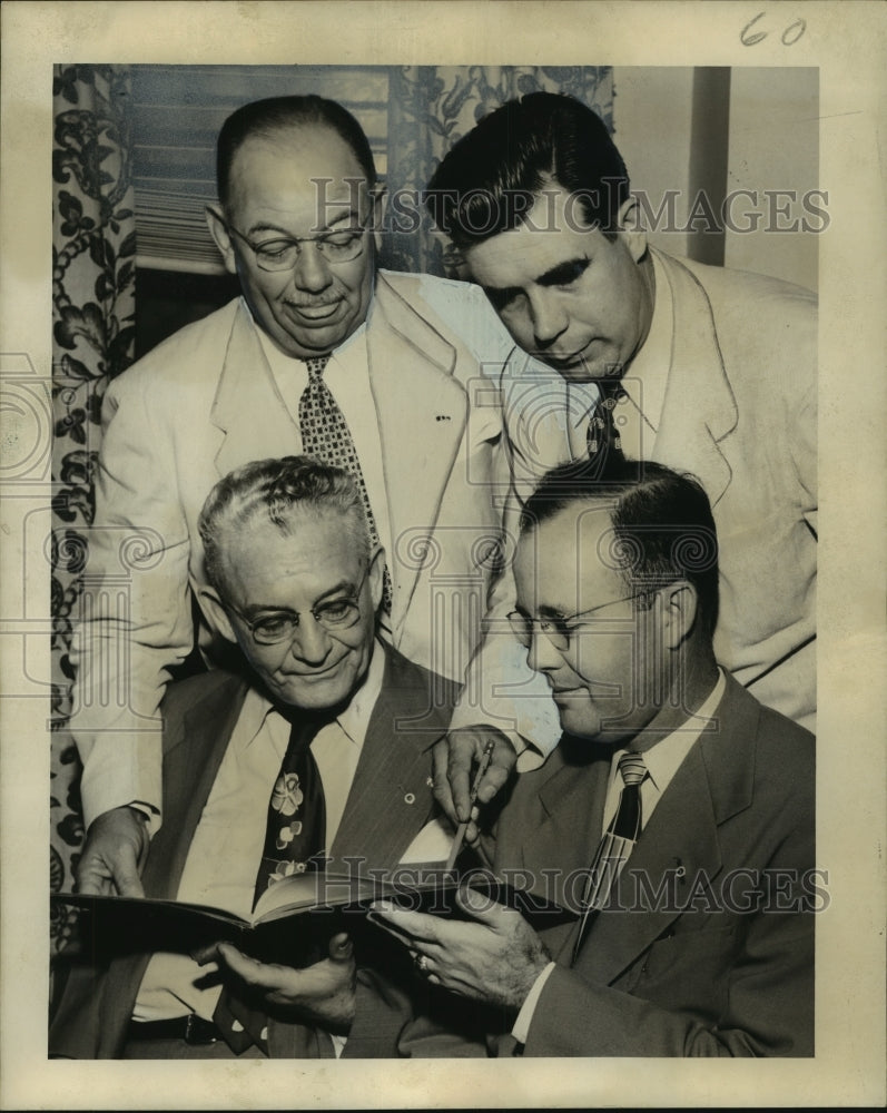 1950 Exchange Club officers, James L. Disworth, president - Historic Images