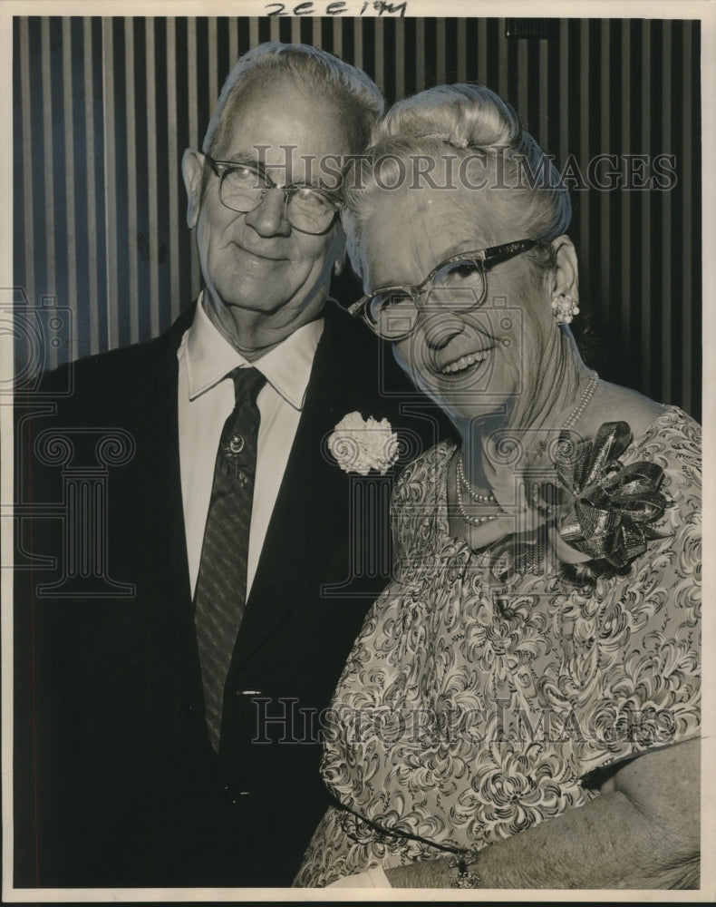 1963 Mr. and Mrs. Louis A. Dehon celebrate 50th wedding anniversary - Historic Images