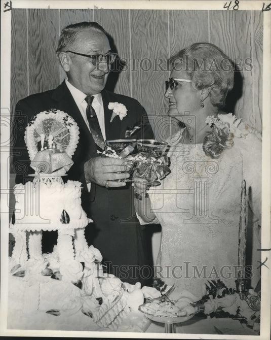 1966 Press Photo 50th Wedding Anniversary of Mr. & Mrs. Louis A. Danflous Jr.-Historic Images