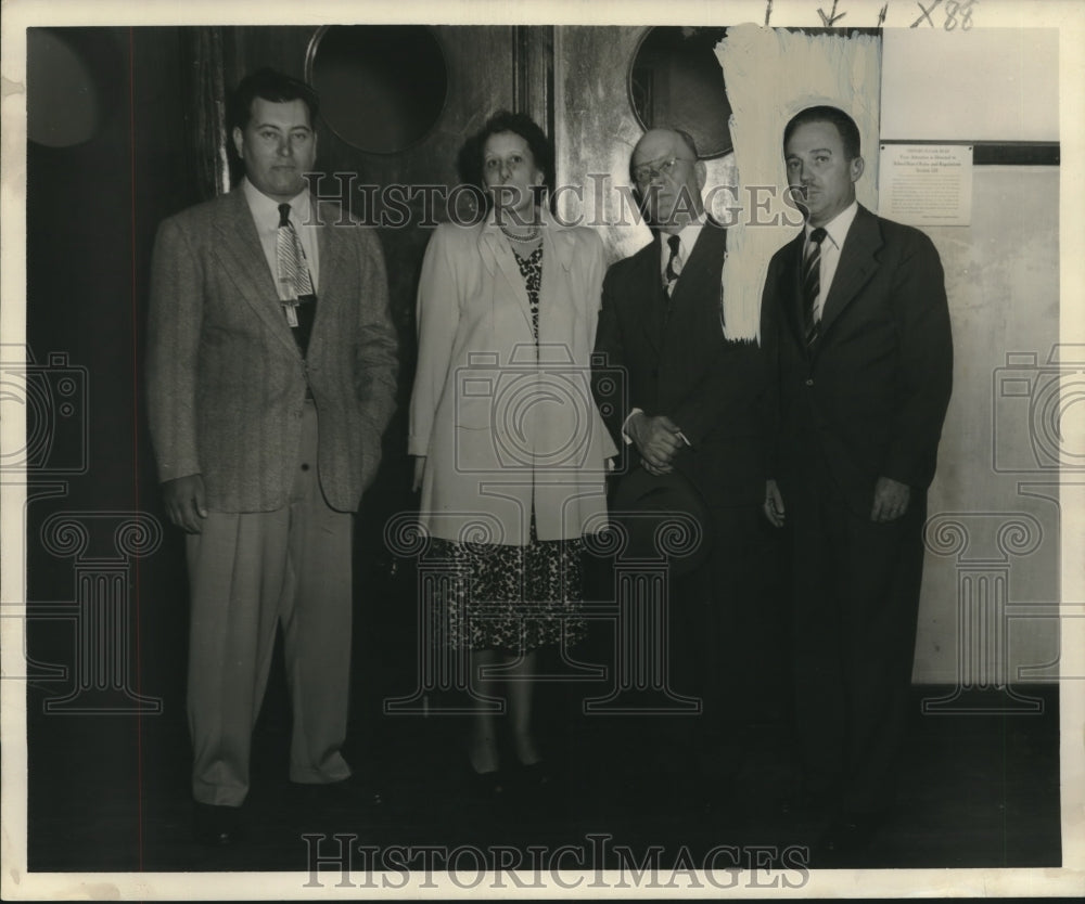 1950 Press Photo Leaders of New Orleans Parish School Board, parents groups-Historic Images