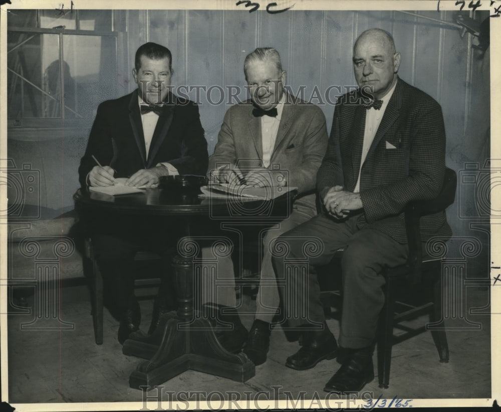 1965 Press Photo Three fair grounds leaders seated at a table - noo10968-Historic Images