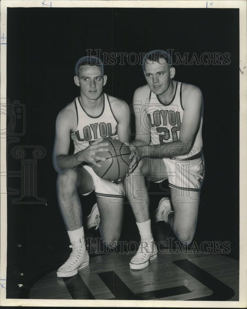 Press Photo Bob McLaughlin and Chester Doll of Loyola Basketball, New Orleans - Historic Images