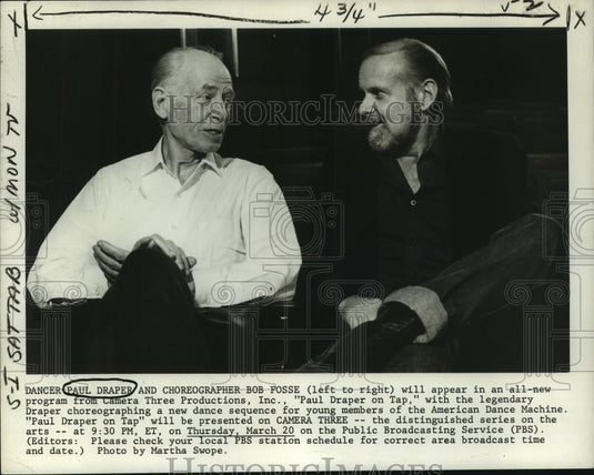 1980 Press Photo Paul Draper, Bob Fosse to appear in "Paul Draper on Tap" - Historic Images