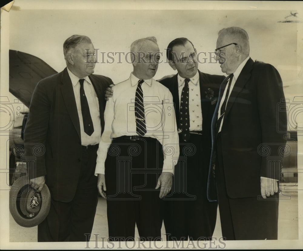 1957 James R. Durfee with fellow Eastern Airlines passengers-Historic Images