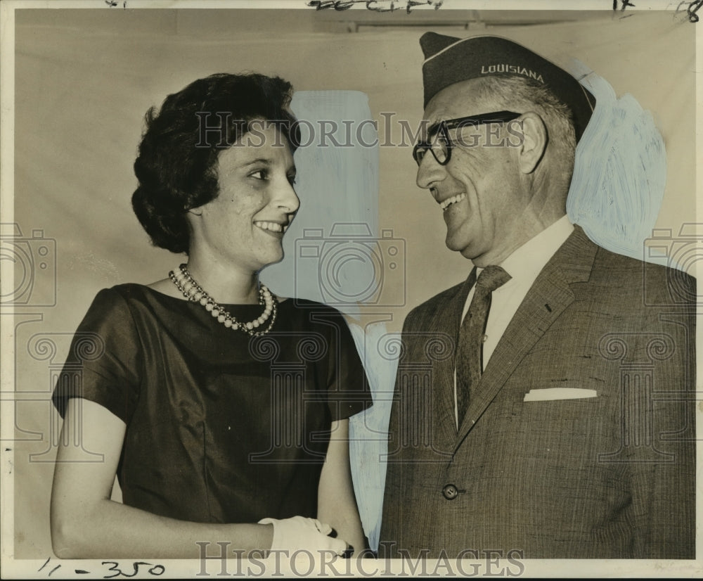 1964 Press Photo Camille Casey and John B. Desangles, Officers of Veterans Group-Historic Images