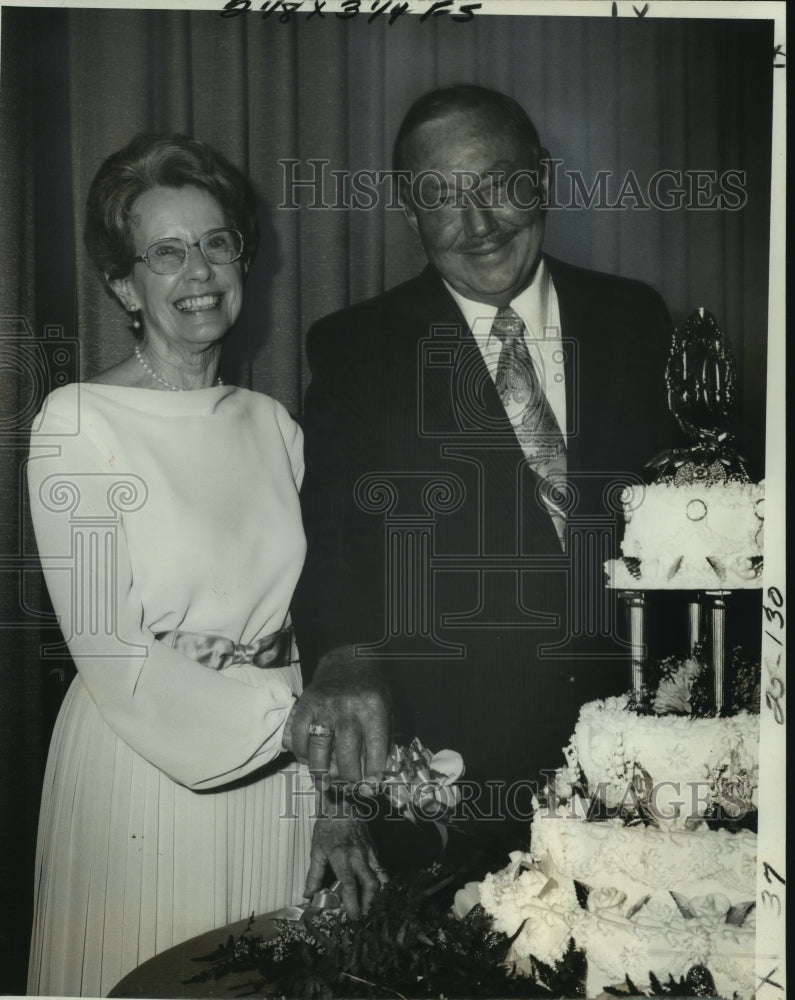 1977 Press Photo Mr. &amp; Mrs. Dan R. Durham Sr. celebrate 50th wedding anniversary - Historic Images