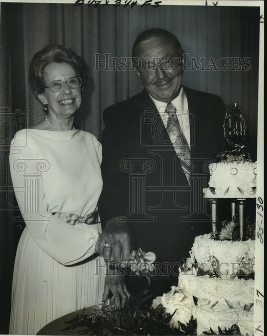 1977 Press Photo Mr. & Mrs. Dan R. Durham Sr. celebrate 50th wedding anniversary - Historic Images