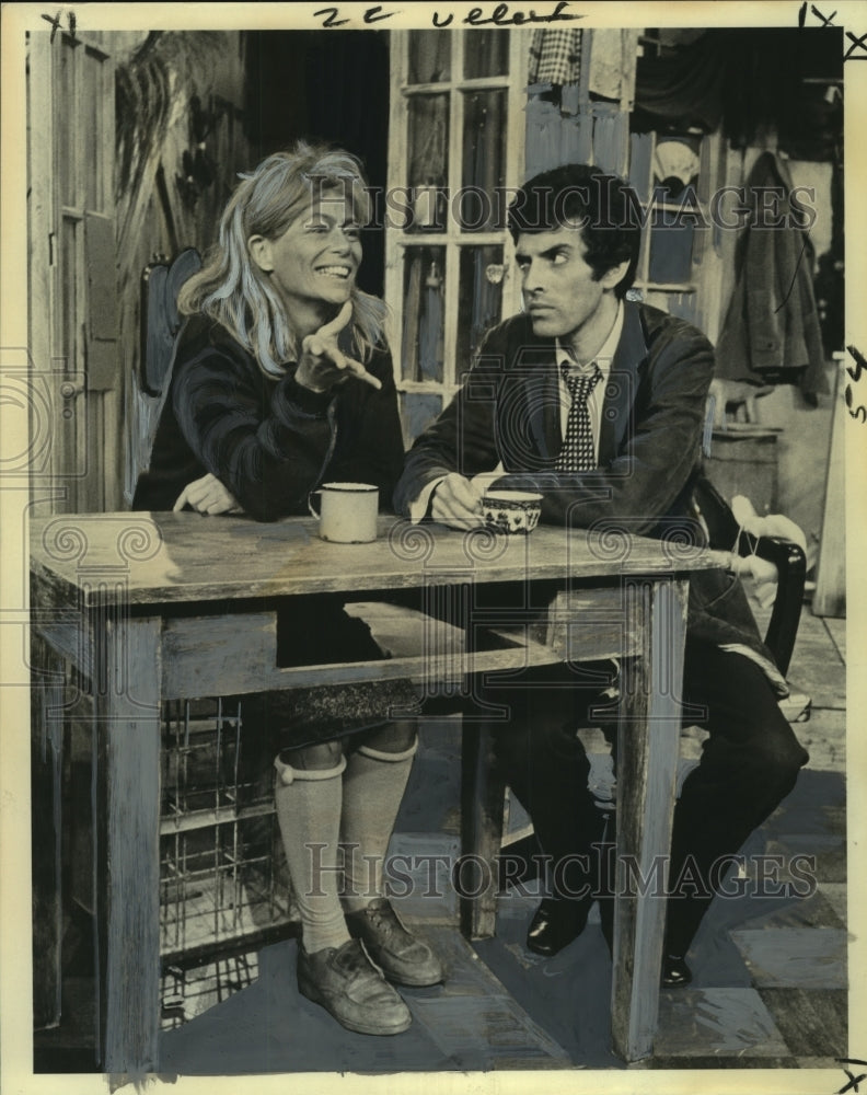 1974 Rodney Dugas &amp; Abby Dalton in scene from &quot;Everybody Loves Opal&quot; - Historic Images