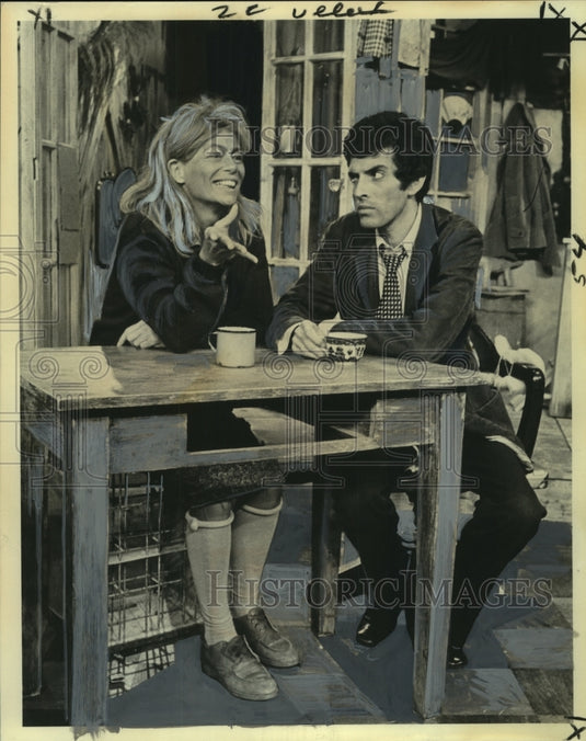 1974 Rodney Dugas & Abby Dalton in scene from "Everybody Loves Opal" - Historic Images