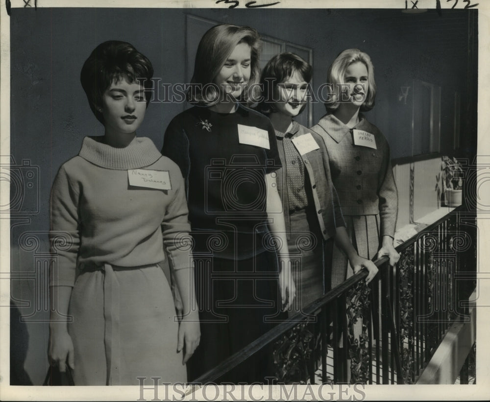 1962 Nancy Dulaney &amp; others during midday party on St. Charles Ave.-Historic Images