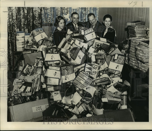 1955 Henry Dupre & others during "Toys For Tots" campaign-Historic Images