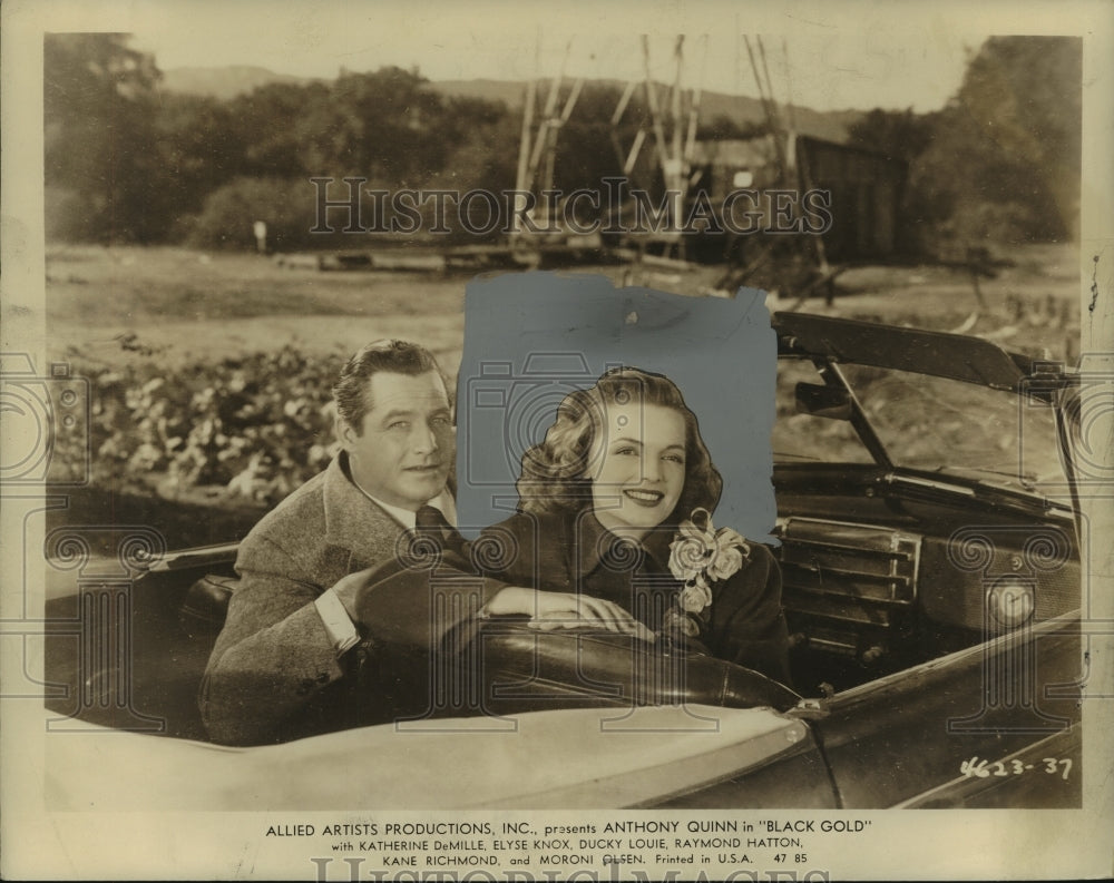 Anthony Quinn in "Black Gold" with Katherine DeMille-Historic Images