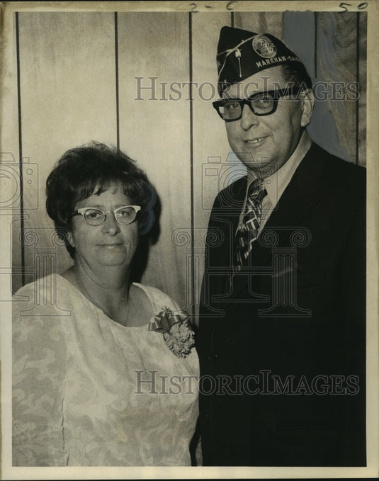1970 Press Photo Jerome Eskew & Florence Harwell at Disabled American Veterans - Historic Images