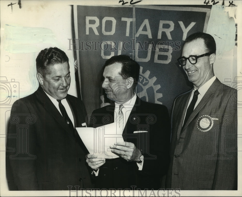 1963 Metairie Rotary Club - Bert Eigher, Byron Tynes, Guy Boyd - Historic Images