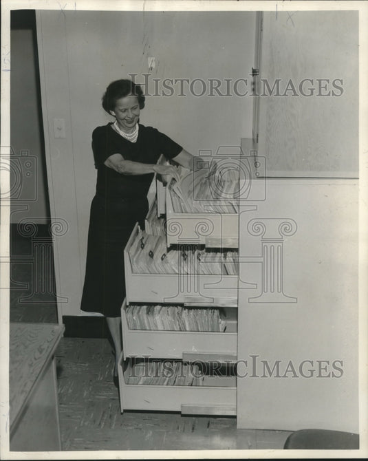 1959 Mrs. Permelia Dunn, leaving New Orleans Recreation Department-Historic Images