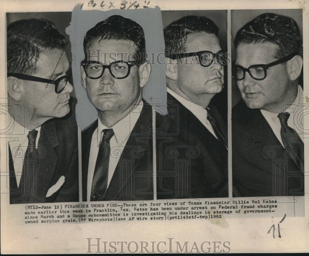 1962 These are four views of Texas financier Billie Sol Estes.-Historic Images