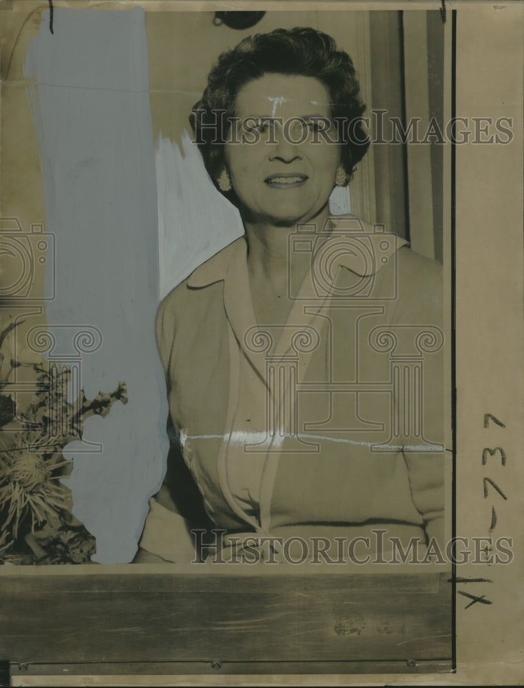 1960 Press Photo Mrs. Jimmie H. Davis, First Lady of Louisiana - Historic Images