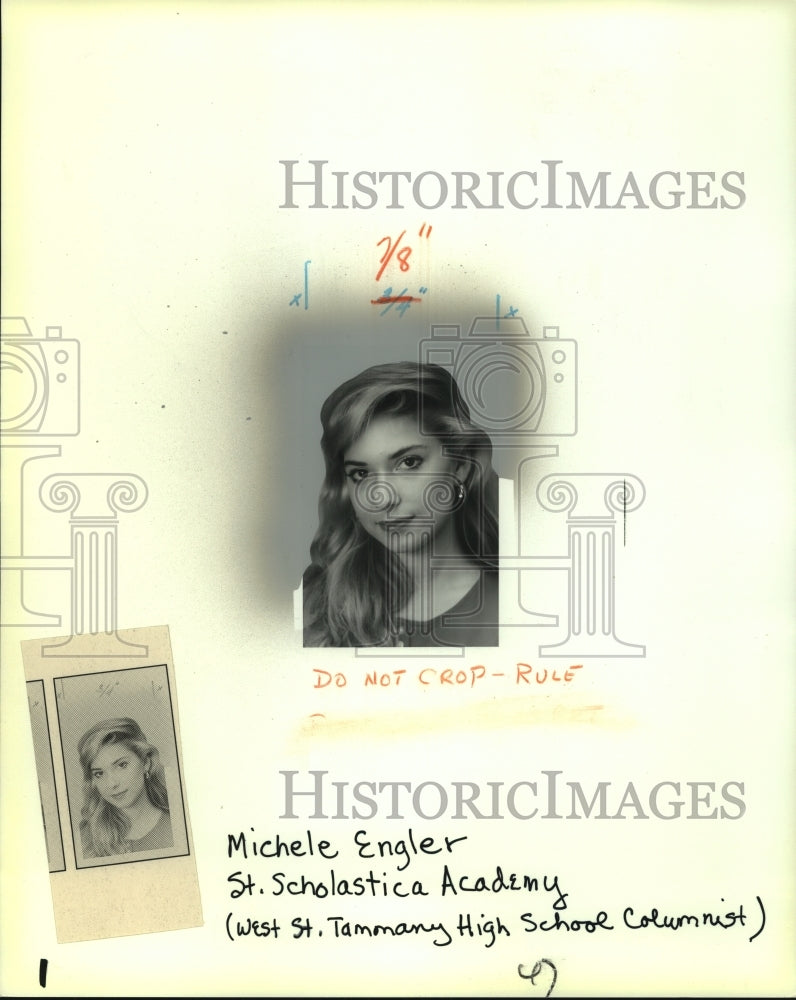 Press Photo West St. Tammary High School Columnist Michele Engler - Historic Images