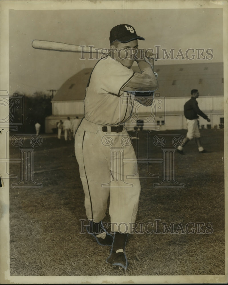 Baseballer Gene Faust Holding a Baseball Bat - Historic Images