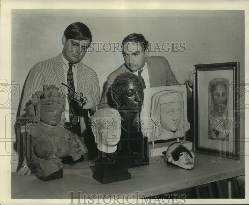 1966 Delgado Museum Staff Catalogs Items in "Odyssey" Show - Historic Images