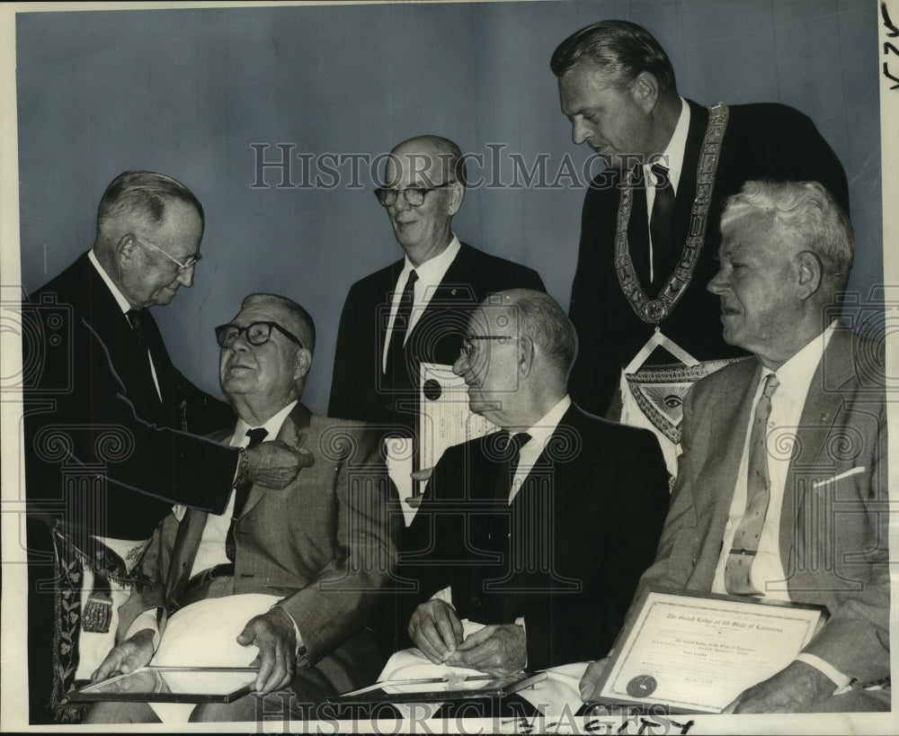 1968 Masons Being Honored for Fifty Years of Membership-Historic Images