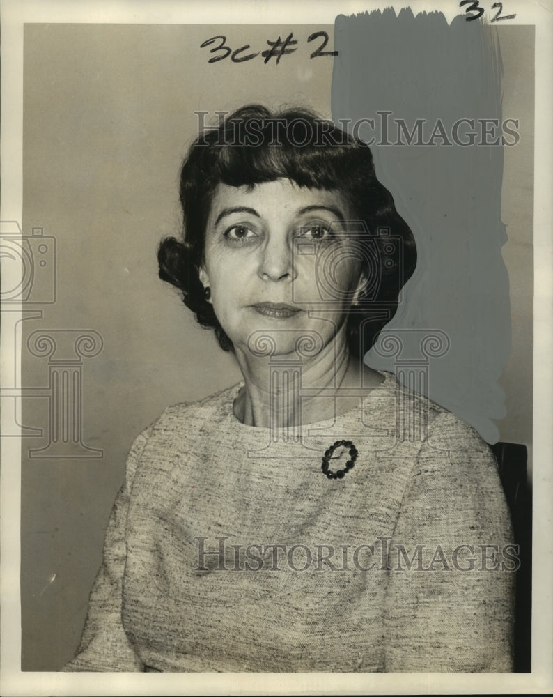 1967 Press Photo Chamber of Commerce Auxiliary President, New Orleans - Historic Images