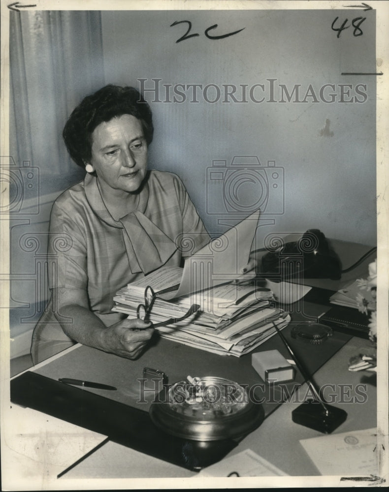 1963 Press Photo Miss Mildred Fossier, New Orleans Welfare Director - noo17413-Historic Images