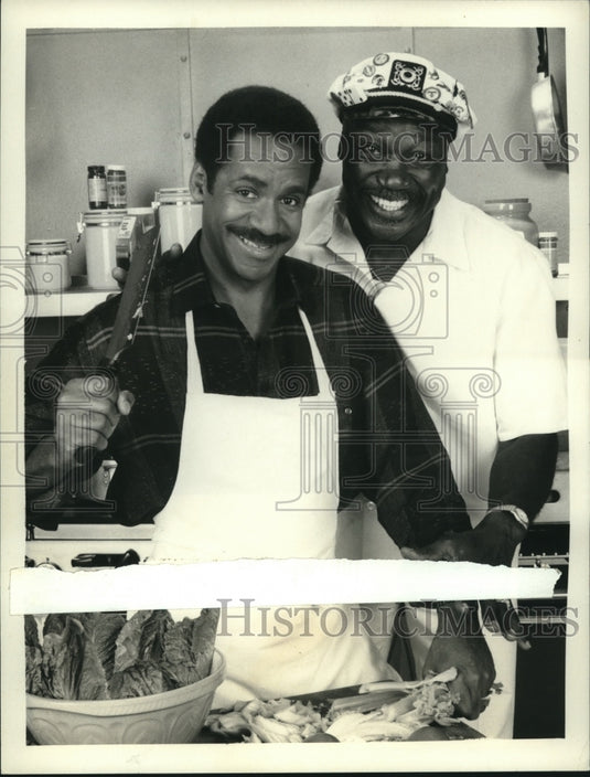 1987 Press Photo Actors Rim Reid & Tony Burton in "Frank's Place" - Historic Images
