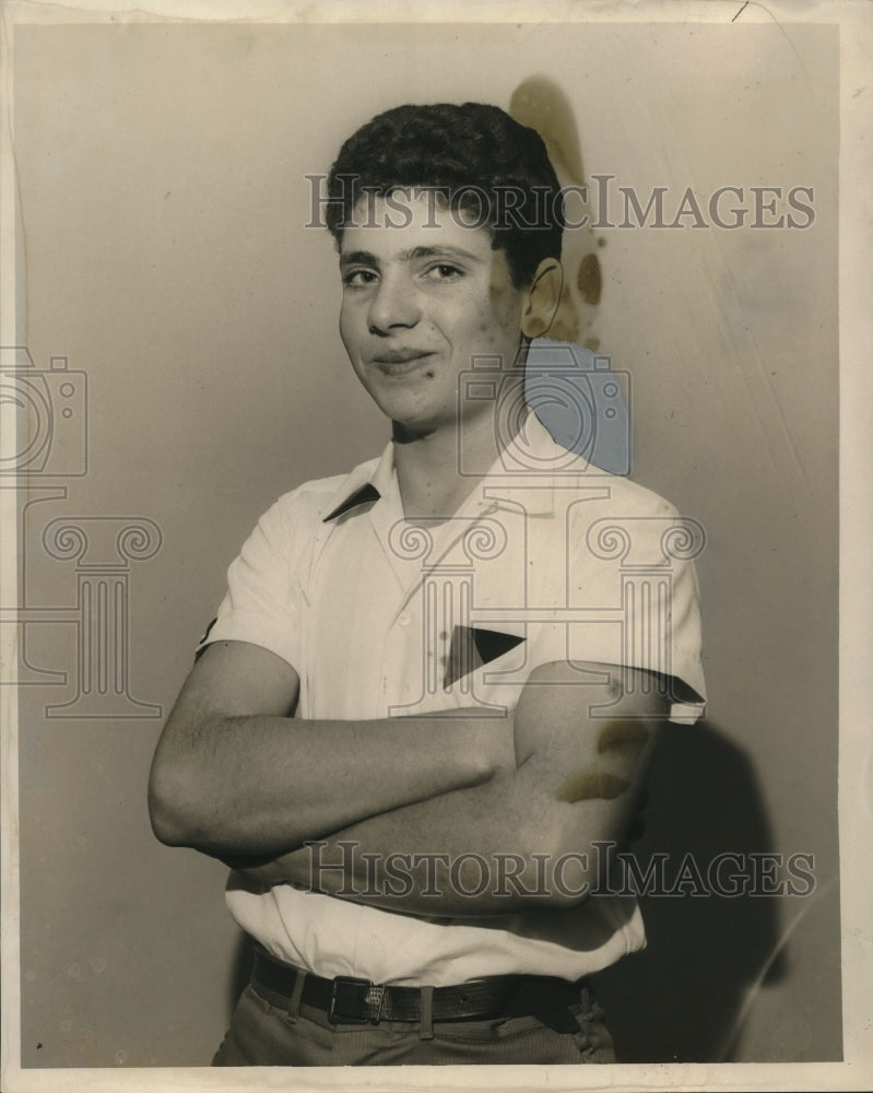 1960 Press Photo S.S. Hellenio Wave ship cabin-boy, Georgios Filolias-Historic Images