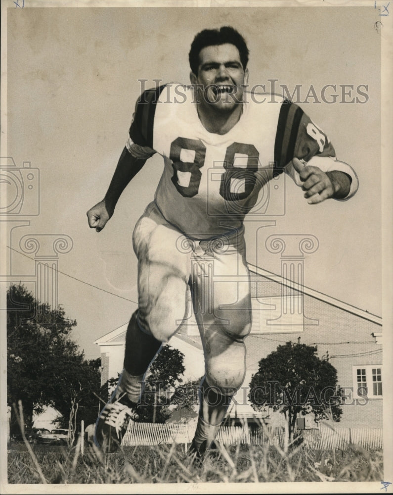 Press Photo Tim Frederick, football player, Belle Chasse, Louisiana - Historic Images