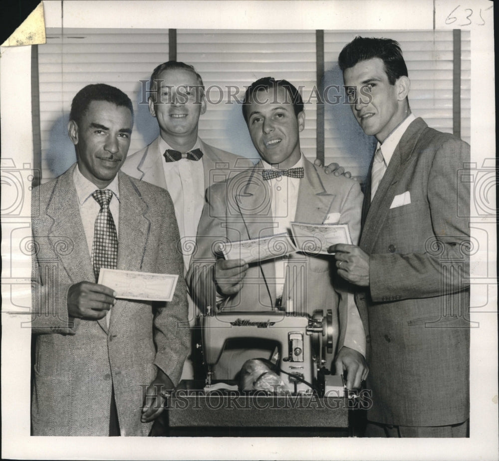 1955 Winners in Atlas Sewing Center Football Contest - Historic Images