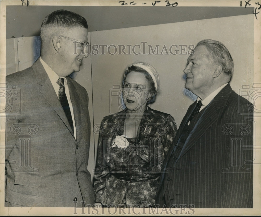 1958 Press Photo Speakers at George Washington Birthday Luncheon at Orleans Club - Historic Images