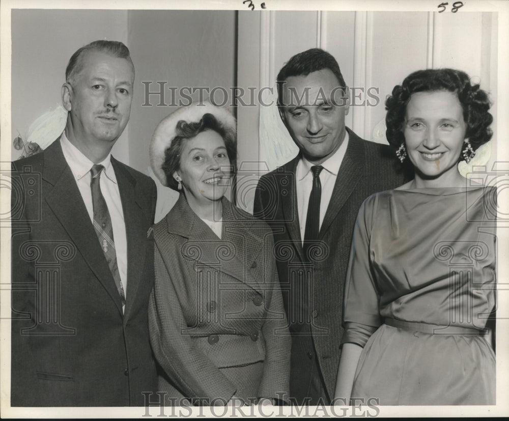 1959 Members of the Society of the War of 1812 at cocktail party - Historic Images