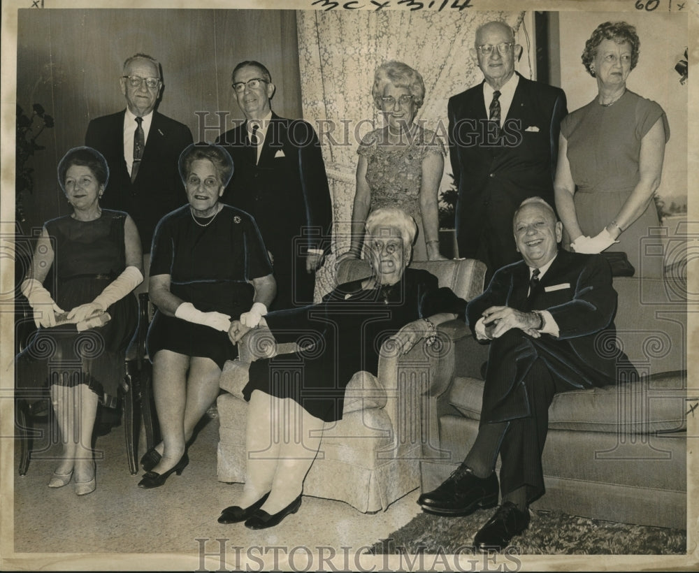 1987 Press Photo Attendees of 100th birthday party of Mrs. Joseph Edgar Fortier - Historic Images