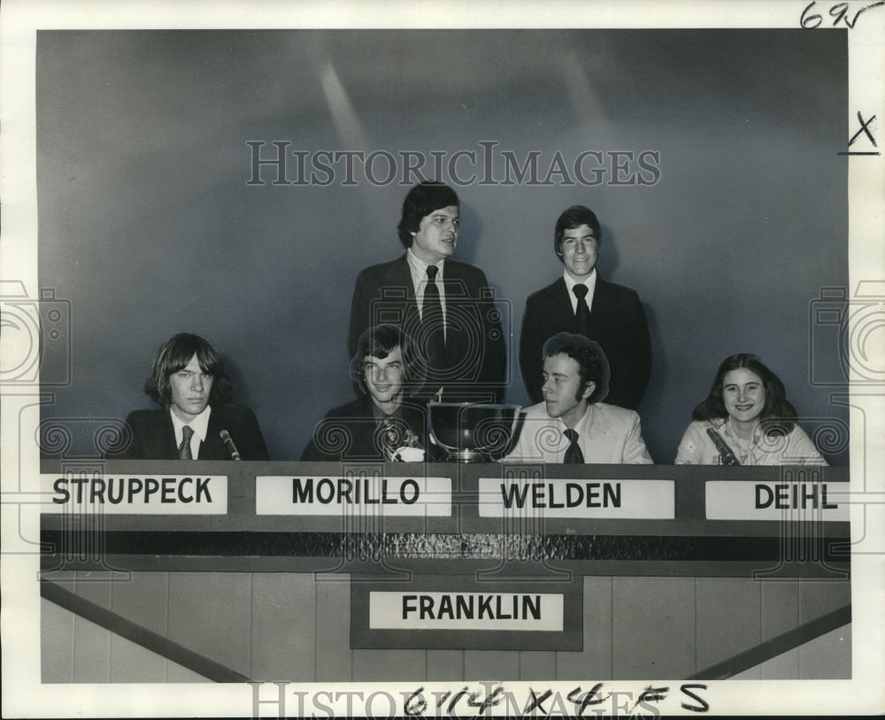 1976 Press Photo The Benjamin Franklin High School Prep Quiz Bowl - noo18341 - Historic Images