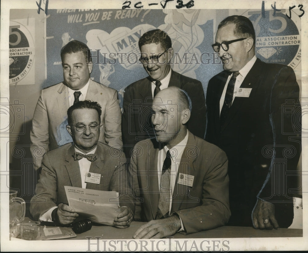 1957 Press Photo Officers of Associated Plumbing Contractors of Louisiana-Historic Images