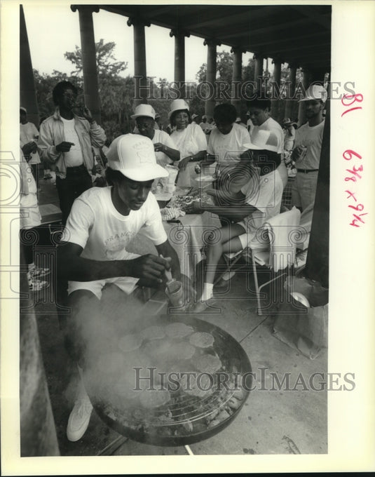 1989 Press Photo Francis family members at 9th annual family reunion on July 4th - Historic Images